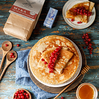 Дрожжевые блины на цельнозерновой муке